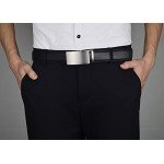 QISHI YUHUA Belt Men's Leather Ratchet Belt