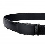 QISHI YUHUA Belt Men's Leather Ratchet Belt