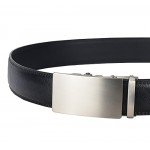 QISHI YUHUA Belt Men's Leather Ratchet Belt