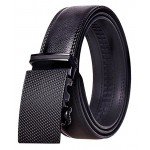 QISHI YUHUA Belt Men's Leather Ratchet Belt