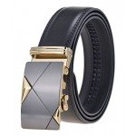 QISHI YUHUA Belt Men's Leather Ratchet Belt
