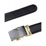 QISHI YUHUA Belt Men's Leather Ratchet Belt