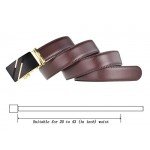 QISHI YUHUA Belt Men's Leather Ratchet Belt
