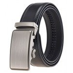 QISHI YUHUA Belt Men's Leather Ratchet Belt