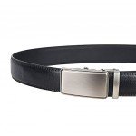 QISHI YUHUA Belt Men's Leather Ratchet Belt