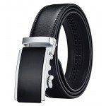 QISHI YUHUA Belt Men's Leather Ratchet Belt