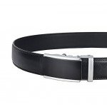 QISHI YUHUA Belt Men's Leather Ratchet Belt