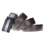 QISHI YUHUA Belt Men's Leather Ratchet Belt