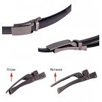 QISHI YUHUA Belt Men's Leather Ratchet Belt