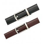 QISHI YUHUA Belt Men's Leather Ratchet Belt
