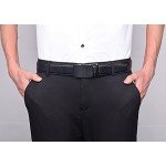 QISHI YUHUA Belt Men's Leather Ratchet Belt