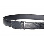 QISHI YUHUA Belt Men's Leather Ratchet Belt