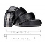 QISHI YUHUA Belt Men's Leather Ratchet Belt