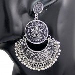 Q&Q Fashion Ethnic Bali Jhumka Jhumki Gold Brocade Lotus Mexico Gypsy Dangle Earrings