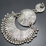 Q&Q Fashion Ethnic Bali Jhumka Jhumki Gold Brocade Lotus Mexico Gypsy Dangle Earrings