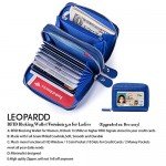 RFID Blocking Leather Wallet for Women,Excellent Women's Genuine Leather Credit Card Holder