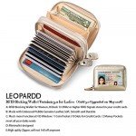 RFID Blocking Leather Wallet for Women,Excellent Women's Genuine Leather Credit Card Holder