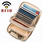 RFID Blocking Leather Wallet for Women,Excellent Women's Genuine Leather Credit Card Holder