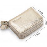 RFID Blocking Leather Wallet for Women,Excellent Women's Genuine Leather Credit Card Holder