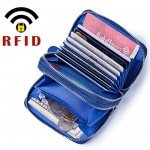 RFID Blocking Leather Wallet for Women,Excellent Women's Genuine Leather Credit Card Holder