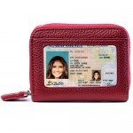RFID Blocking Leather Wallet for Women,Excellent Women's Genuine Leather Credit Card Holder