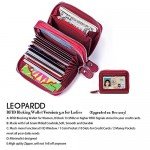 RFID Blocking Leather Wallet for Women,Excellent Women's Genuine Leather Credit Card Holder