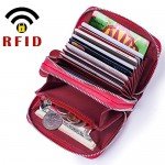 RFID Blocking Leather Wallet for Women,Excellent Women's Genuine Leather Credit Card Holder