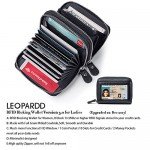 RFID Blocking Leather Wallet for Women,Excellent Women's Genuine Leather Credit Card Holder