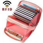 RFID Blocking Leather Wallet for Women,Excellent Women's Genuine Leather Credit Card Holder