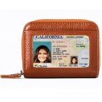 RFID Blocking Leather Wallet for Women,Excellent Women's Genuine Leather Credit Card Holder