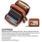 RFID Blocking Leather Wallet for Women,Excellent Women's Genuine Leather Credit Card Holder