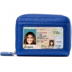 RFID Blocking Leather Wallet for Women,Excellent Women's Genuine Leather Credit Card Holder