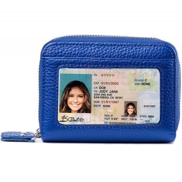 RFID Blocking Leather Wallet for Women,Excellent Women's Genuine Leather Credit Card Holder