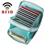 RFID Blocking Leather Wallet for Women,Excellent Women's Genuine Leather Credit Card Holder