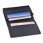 RFID Mens Slim Front Pocket Wallet Genuine Leather Bifold ID/Credit Card Holder