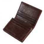 RFID Mens Slim Front Pocket Wallet Genuine Leather Bifold ID/Credit Card Holder