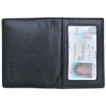 RFID Mens Slim Front Pocket Wallet Genuine Leather Bifold ID/Credit Card Holder
