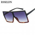 RSSELDN Oversized Sunglasses Women Big Frame Square Sun Glasses Men Brand Designer 2018 New Vintage Gradient Shades Eyewear 6547