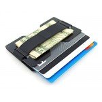 Radix One Black Steel - RFID Blocking Minimalist Front Pocket Ultra Thin Strong Wallet Money Clip