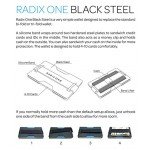 Radix One Black Steel - RFID Blocking Minimalist Front Pocket Ultra Thin Strong Wallet Money Clip