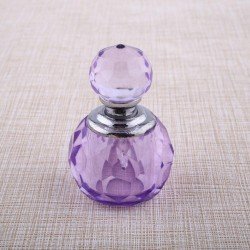 Retro Vintage Mini Empty Bottles Crystal Purple Lavender Cut Perfume Bottle Glass Bottle Refillable Gift Drop shipping