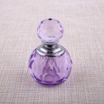 Retro Vintage Mini Empty Bottles Crystal Purple Lavender Cut Perfume Bottle Glass Bottle Refillable Gift
