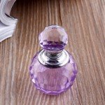 Retro Vintage Mini Empty Bottles Crystal Purple Lavender Cut Perfume Bottle Glass Bottle Refillable Gift