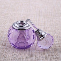Retro Vintage Mini Empty Bottles Crystal Purple Lavender Cut Perfume Bottle Glass Bottle Refillable Gift