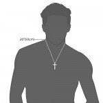 Reve Simple Stainless Steel Silver Tone Cross Pendant Chain Necklace for Men Women, 20’’-22’’
