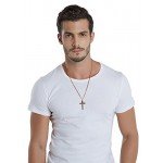 Reve Stainless Steel Bible Verse Cross Pendant Necklace for Men Women, Proverbs 4:23, 20’’-24’’ Chain