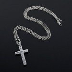 Reve Stainless Steel Bible Verse Cross Pendant Necklace for Men Women, Proverbs 4:23, 20’’-24’’ Chain