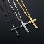 Reve Stainless Steel Bible Verse Cross Pendant Necklace for Men Women, Proverbs 4:23, 20’’-24’’ Chain