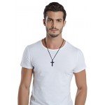 Reve Stainless Steel Bible Verse Cross Pendant Necklace for Men Women, Proverbs 4:23, 20’’-24’’ Chain
