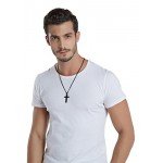 Reve Stainless Steel Bible Verse Cross Pendant Necklace for Men Women, Proverbs 4:23, 20’’-24’’ Chain